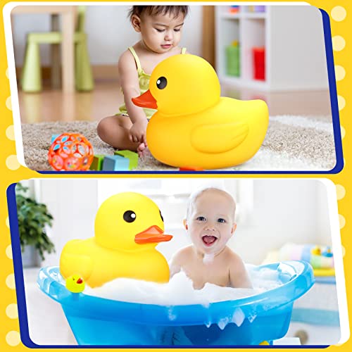 Leitee Yellow Jumbo Rubber Duck 13" Huge Large Giant Bath Rubber Duck Fun Gender Reveal Party Floating Pool Child Preschool Toddlers Bathtub Toy for Baby Shower Birthday Party Favors - Image 5