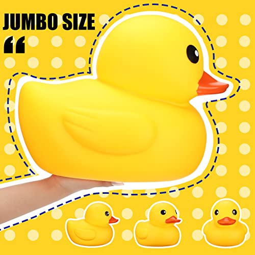 Leitee Yellow Jumbo Rubber Duck 13" Huge Large Giant Bath Rubber Duck Fun Gender Reveal Party Floating Pool Child Preschool Toddlers Bathtub Toy for Baby Shower Birthday Party Favors - Image 4