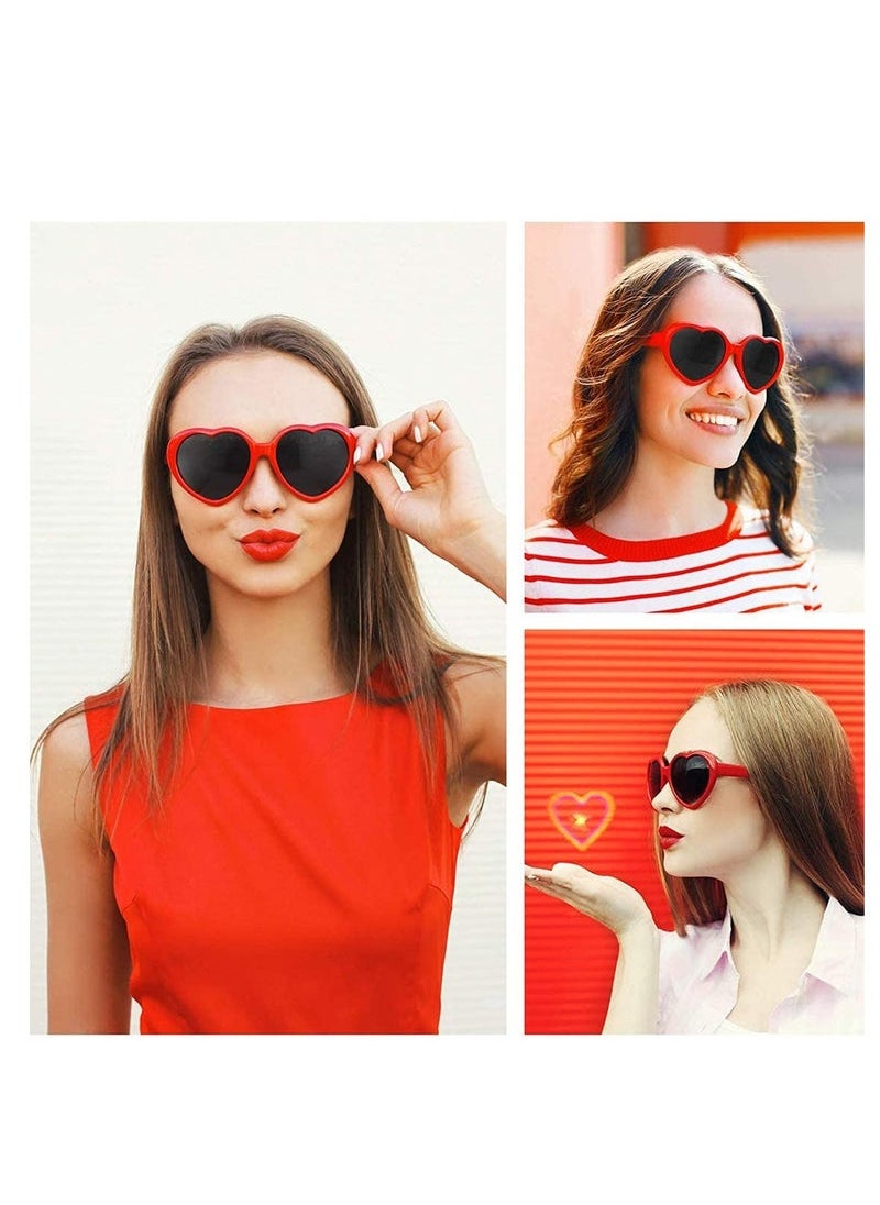 Generic - Glases Sun Peach Heart Special Effects Sunglasses Funny Light Diffraction Eyeglasses Heart Light Glasses Magnetic Glasses Clip-on Sunglasses Plastic Frame for Night Driving - Image 1