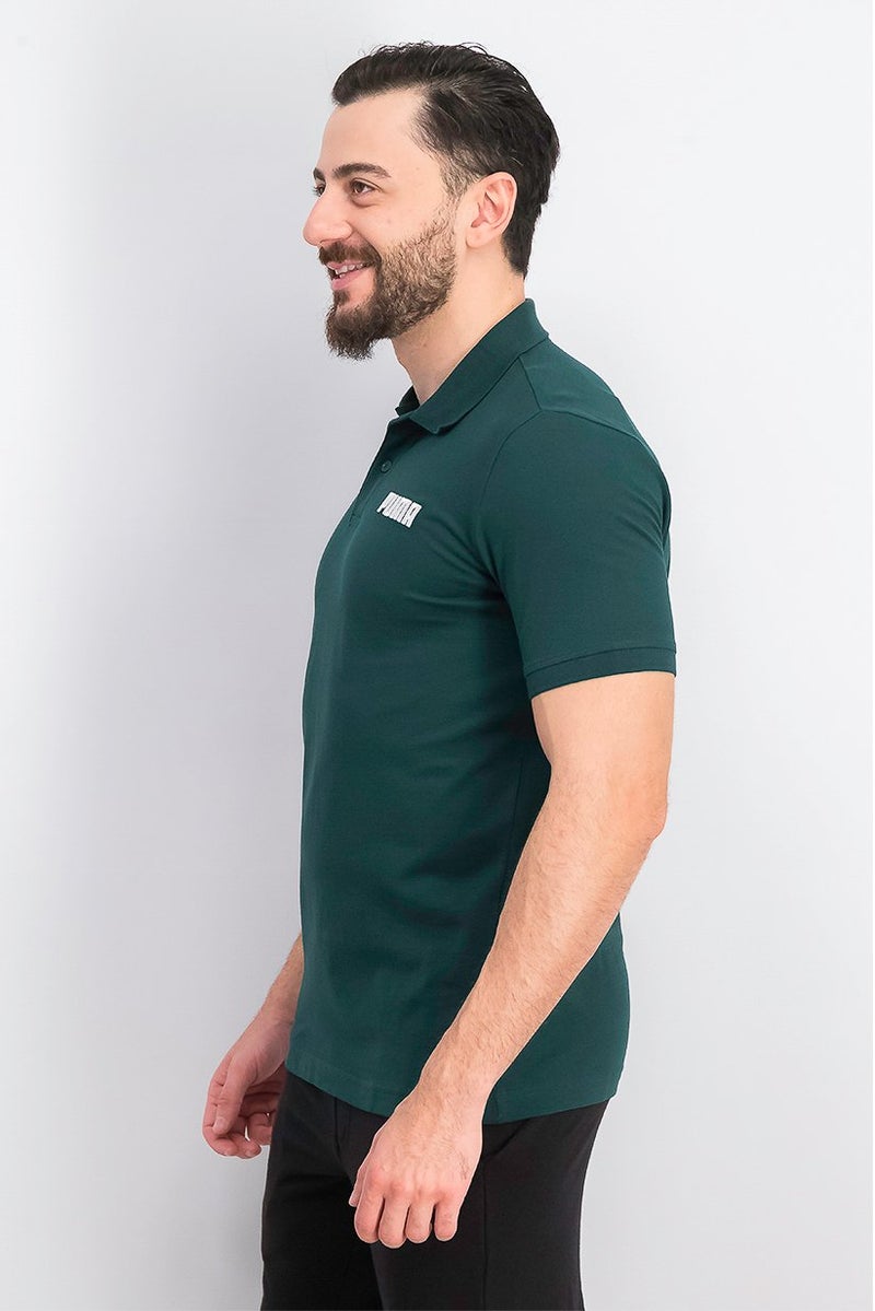 PUMA Men Regular Fit Short Sleeve Outdoor Polo T-shirt, Dark Green - Image 3