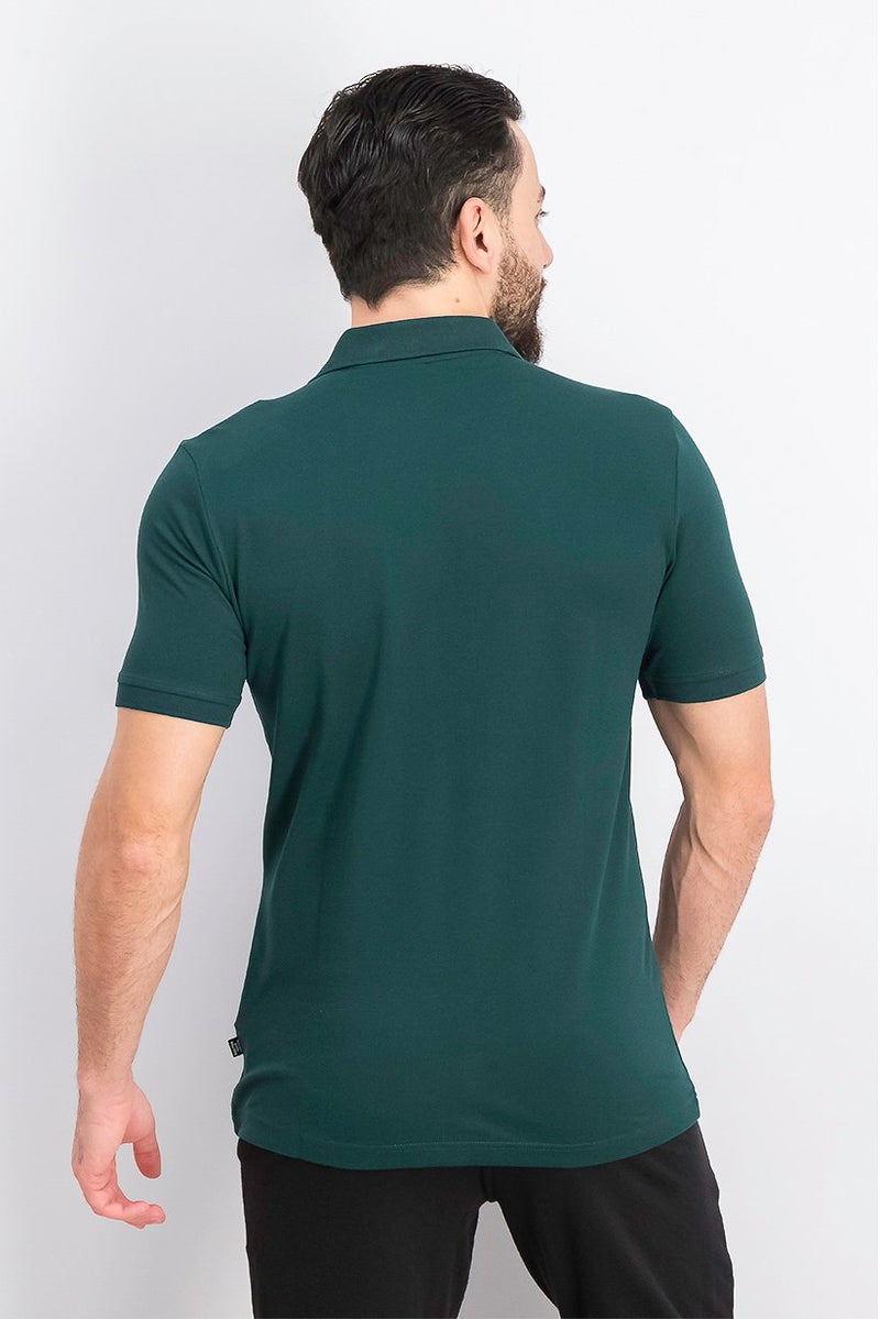 PUMA Men Regular Fit Short Sleeve Outdoor Polo T-shirt, Dark Green - Image 2