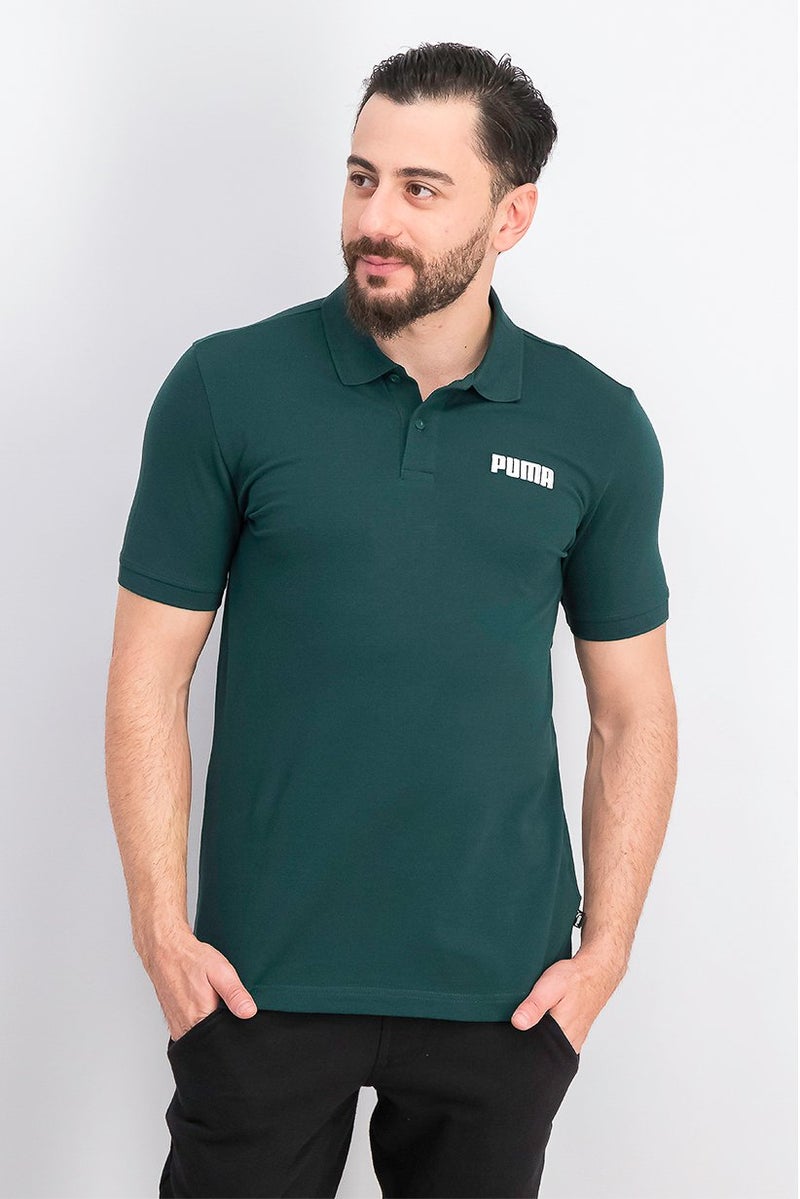 PUMA Men Regular Fit Short Sleeve Outdoor Polo T-shirt, Dark Green - Image 1