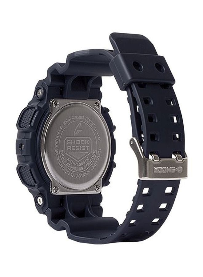 G-SHOCK Men's Round Shape Resin Band Analog & Digital Wrist Watch 55 mm - Black - GA-140-1A4DR - Image 3