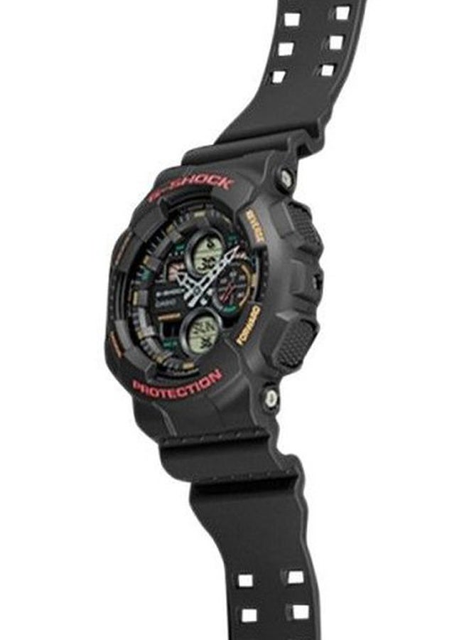 G-SHOCK Men's Round Shape Resin Band Analog & Digital Wrist Watch 55 mm - Black - GA-140-1A4DR - Image 4