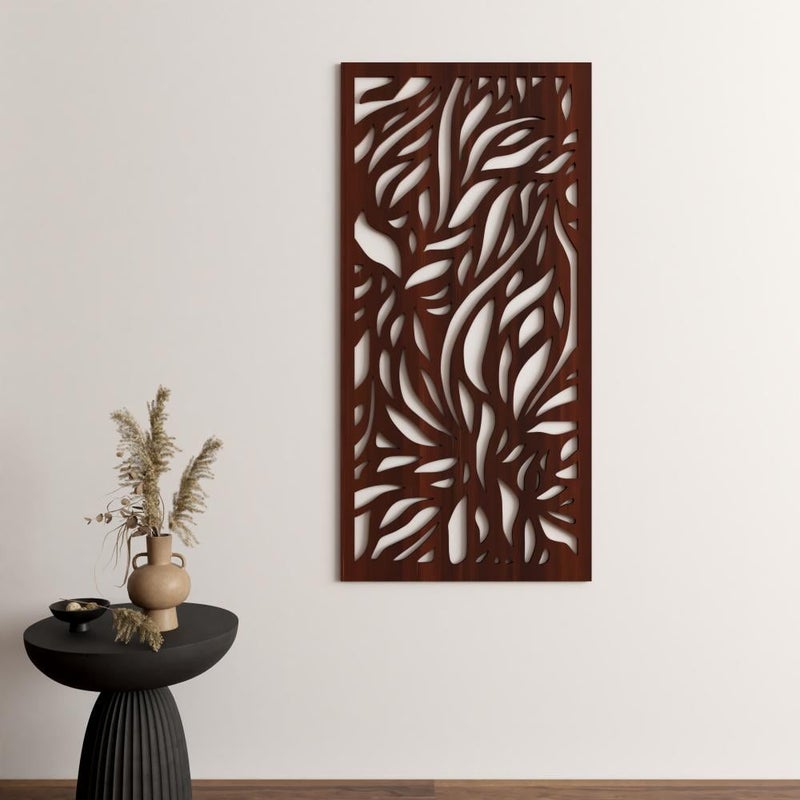 4gdran Wooden decorative plaque with a geometric design, measuring 100 x 48 cm - Image 1