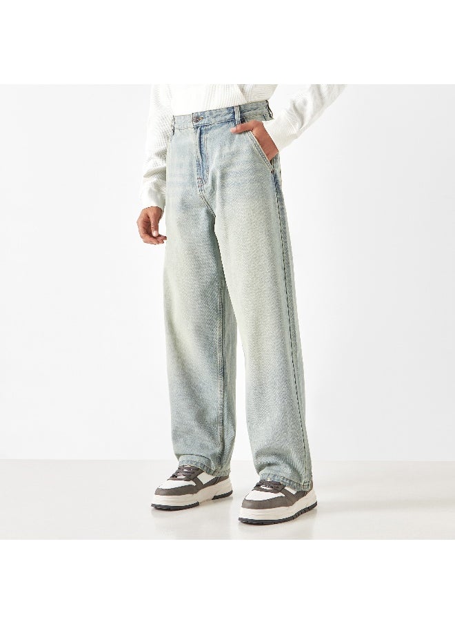 Lee Cooper Lee Cooper Solid Jeans with Pockets  - Image 2