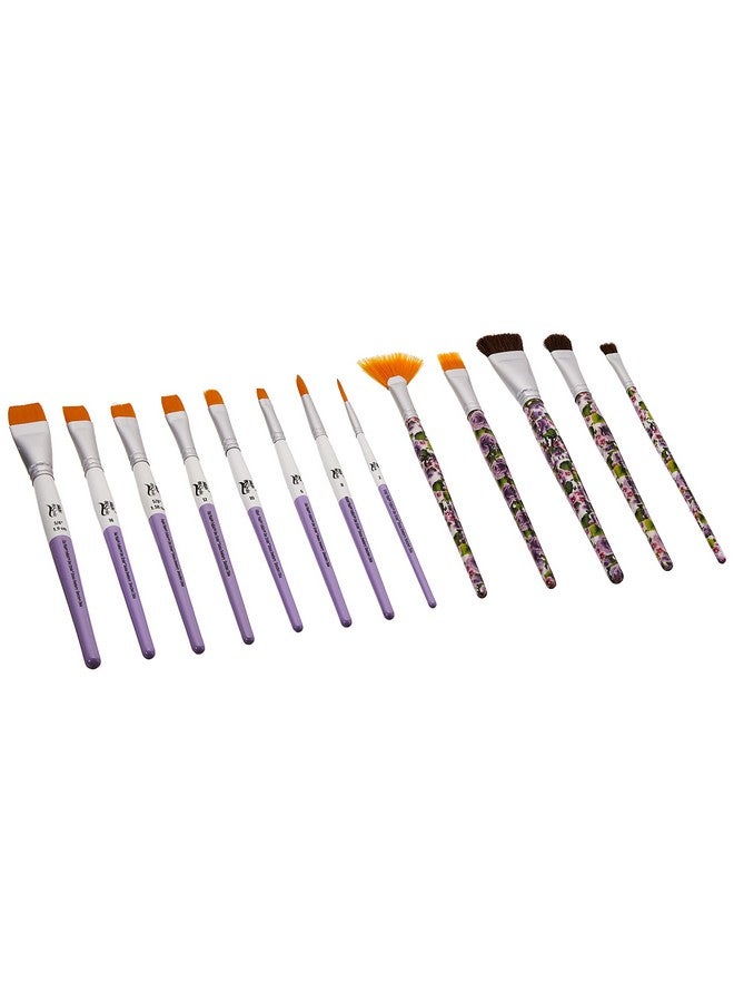 PLAID Folkart One Stroke Signature Collection Paint Brush Set, 13 Piece - Image 1