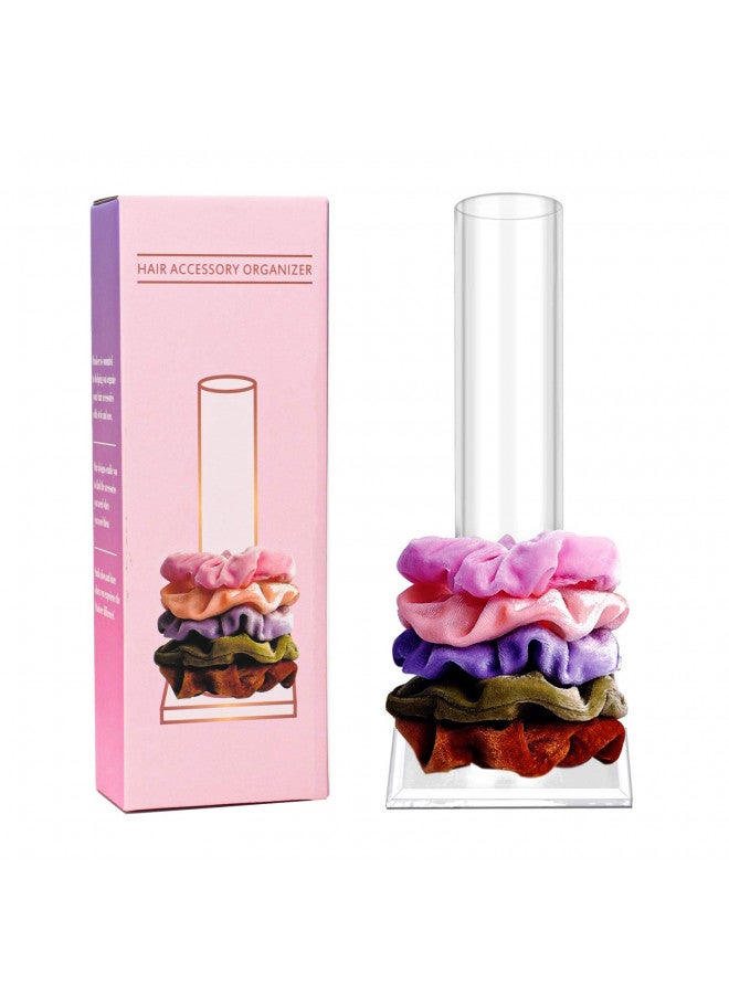 Oaoleer OAOLEER 10inch Scrunchie Holder Stand,Clear Jewelry Organizer for Teen Girl Women Gifts, The Perfect Scrunchy Display Organizer - Image 1