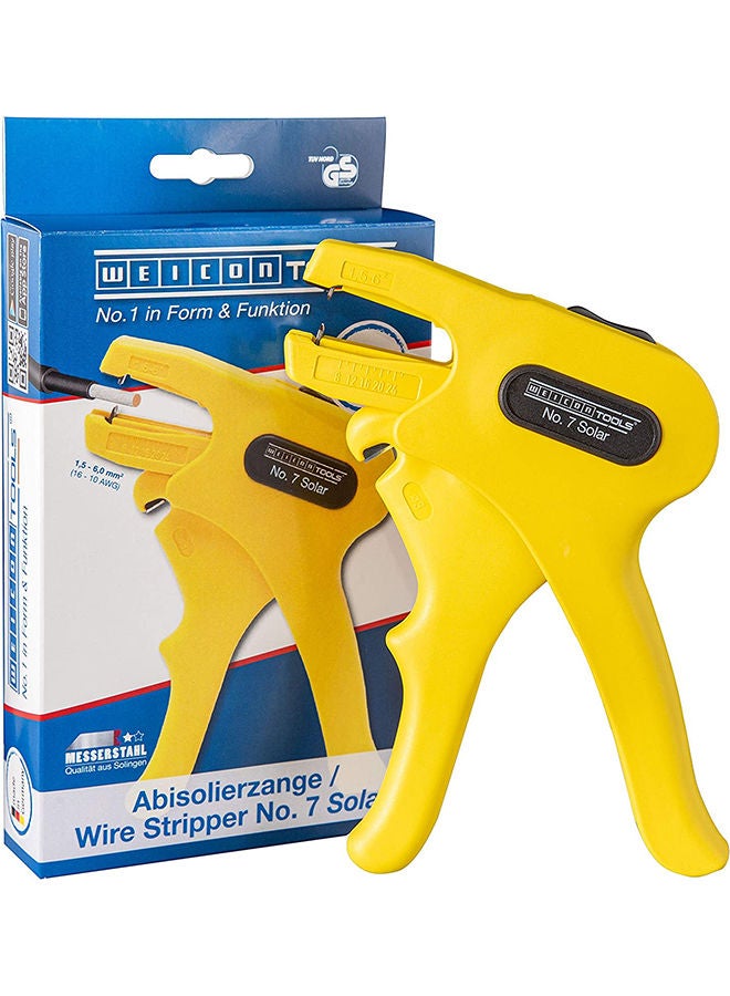 Weicon Wire Stripper No. 7 Solar | For 1.5-6.0 mm² solar cable with side cutter | Automatic Wire Stripper | Length scale (upto 26mm) - Image 1