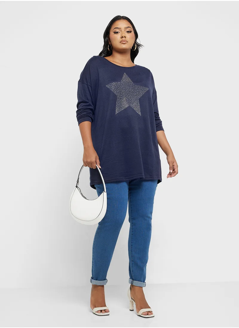 اونلي كارماكوما Carmalba  Long Sleeve  Top