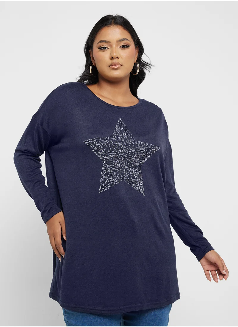 اونلي كارماكوما Carmalba  Long Sleeve  Top