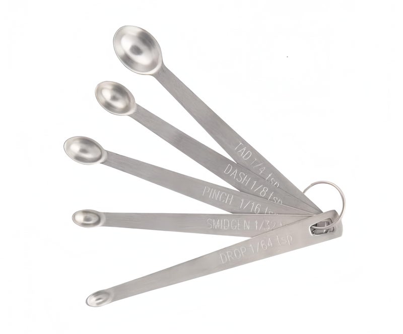 LIUSM Mini Measuring Spoons Set,Stainless Steel Measuring Spoons Set (Set of 5) - Image 1