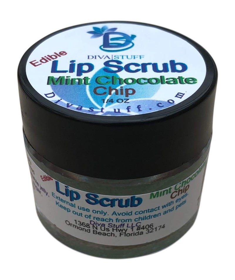 Diva Stuff Ultra Hydrating Lip Scrub for Soft Lips Gentle Exfoliation Moisturizer Conditioner Mint Chocolate Chip oz Made in the USA