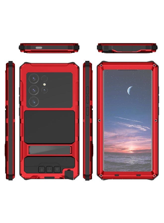 Compatible for Samsung Galaxy S25 Ultra 5G Case,Outdoor Aluminum Metal Gorilla Glass Shockproof Military Heavy Duty Sturdy Protector Cover Hard Case - Image 5
