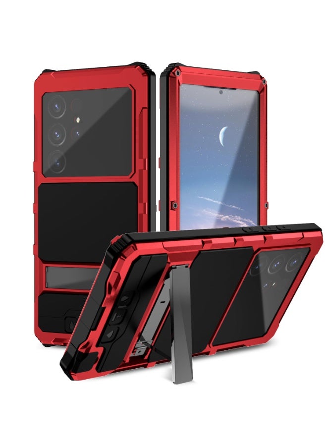 Compatible for Samsung Galaxy S25 Ultra 5G Case,Outdoor Aluminum Metal Gorilla Glass Shockproof Military Heavy Duty Sturdy Protector Cover Hard Case - Image 1