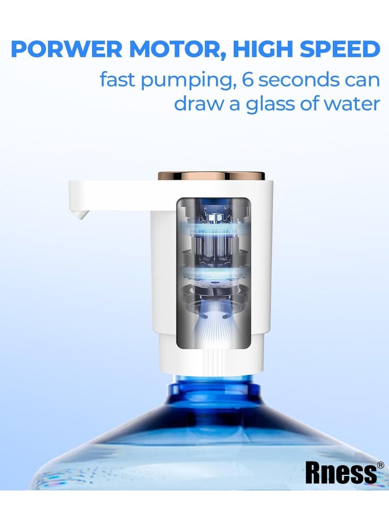 Rness Water Dispenser Pump Electric,Double Pumps High Horsepower,Double Water Outlets,Type-c Interface Charging Portable Electric Water Pump Jugs,USB C Charging,for Office,Home,Kitchen - Image 3