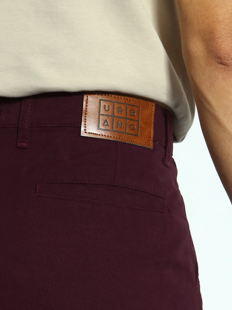 Urbano Fashion  Urbano Fashion Men's Maroon Loose Baggy Fit Solid Cargo Chino Pant with 6 Pockets Non-Stretchable for Men | Best Price UAE