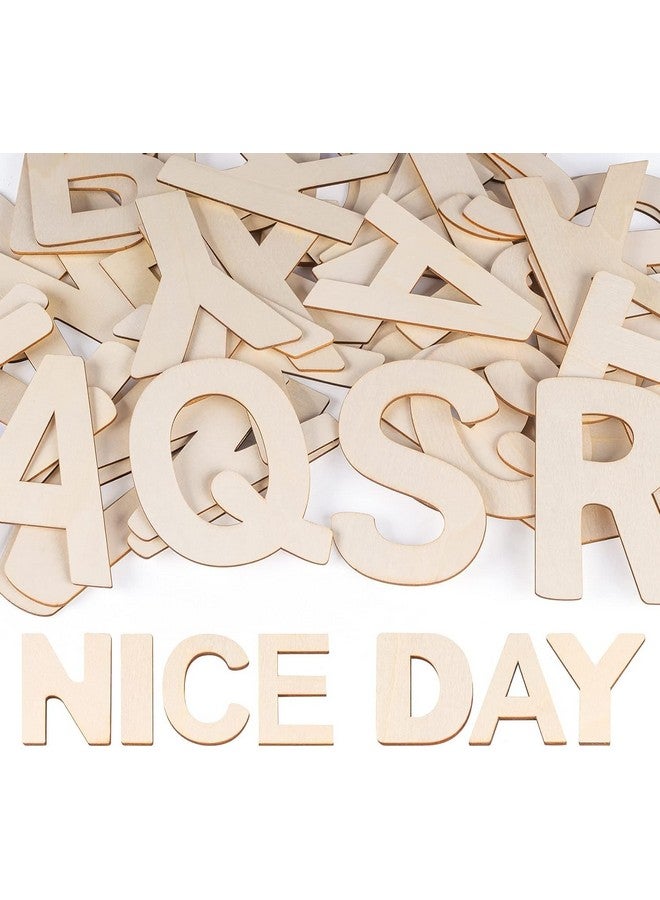 CLITHS Cliths 5" Wooden Letters - 52 Pcs Wood Alphabet Letters for Crafts Wood Letters Sign Decoration Unfinished Wood Letters for Painting/Wall Decor/Letter Board/DIY  - Image 1