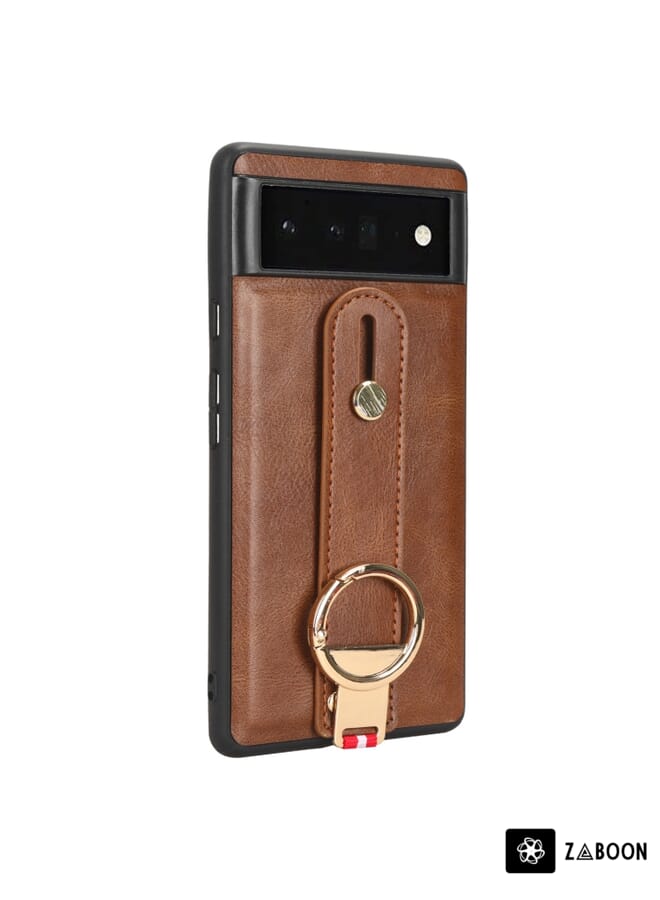 Zaboon Protective Case For Google Pixel 6 Wristband Leather Back - Image 2