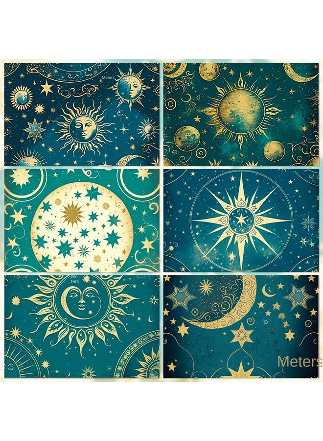 Bluejw 12 Sheets/pack Of Tarot Star Background Paper DIY Dream Universe Literature And Art Account Material Paper - Image 5