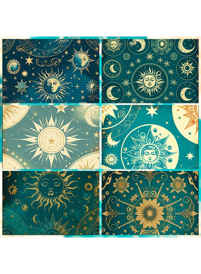Bluejw 12 Sheets/pack Of Tarot Star Background Paper DIY Dream Universe Literature And Art Account Material Paper - Image 4