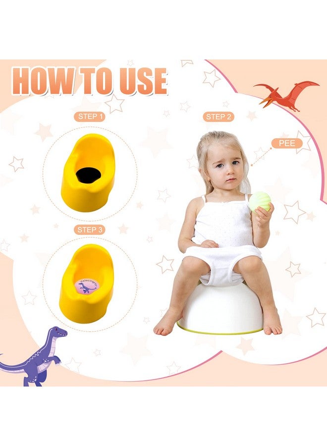 Geyee 24 Pcs Potty Training Stickers Potty Stickers Reusable Potty Training Reveal Stickers Potty Training Seat Stickers Color Changing Sticker Toilet Targets For Potty Training (Dinosaur) - Image 5