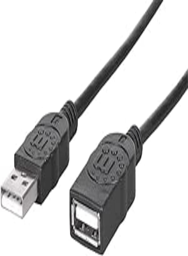Manhattan hi-speed usb 2.0 extension cable usb 2.0 type-a male to type-a female 480 mbps 1m - black