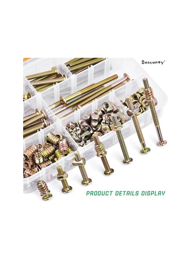Beauenty Beauenty Metric M6 Carbon steel Head Hex Socket Cap Screw Bolts Nuts Assortment Kit (180pcs) - Image 3