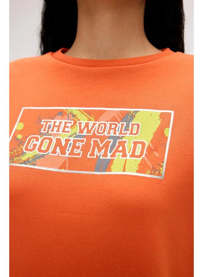 Bad Bear Re-Carina Orange Women's Sweatshirt.