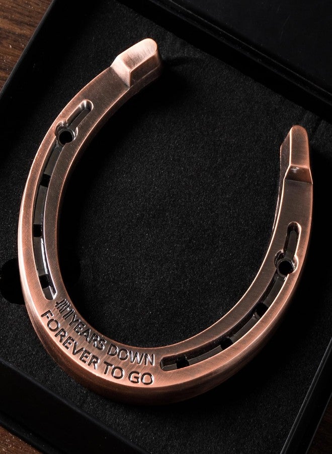 BESZONE Horseshoe 7th Anniversary Copper Gifts for Couple, 7 Year Wedding Anniversary Copper Gift for Her Him Wife Husband Traditional Handcrafted Engraved Unique Decor Horseshoe Represents Good Luck Strength - Image 2