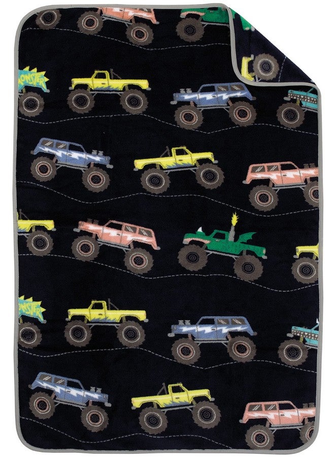 carter's Crown Crafts Infant Products Carter's Monster Trucks Toddler Throw Blanket - 30 inch x 45 inch - Super Soft, Plush, Warm and Comfortable - Image 1