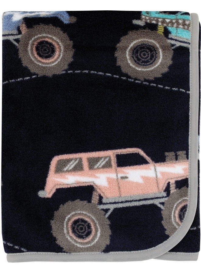 carter's Crown Crafts Infant Products Carter's Monster Trucks Toddler Throw Blanket - 30 inch x 45 inch - Super Soft, Plush, Warm and Comfortable - Image 3