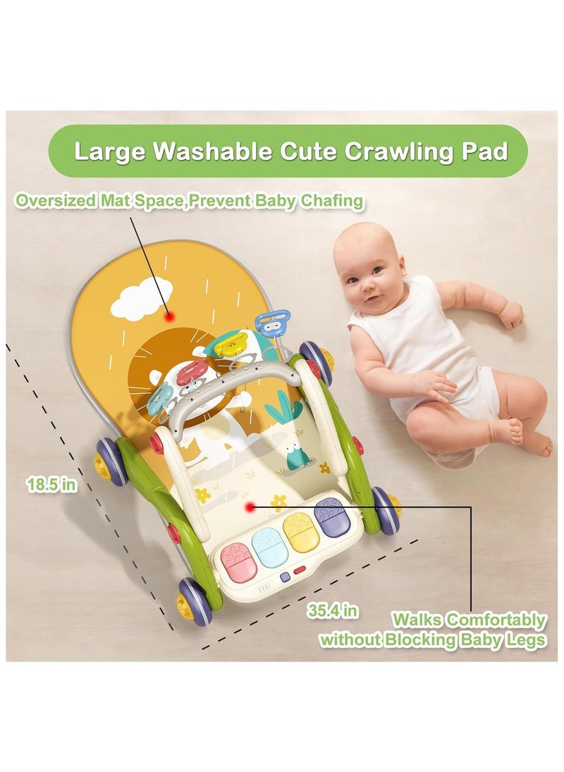 VIVAKIDS 3 in 1 Baby Play Mat Gym, Kick and Play Piano Gym with Music Light, Activity Tummy Time Play mat with 5 Learning Sensory Toys, Infant Gifts for Newborn Baby Toddler 0-14 Months  - Image 4