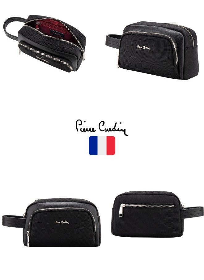 pierre cardin Essential Water Repellent Washbag for travel, men multi purpose pouch for office and travel  - Image 5