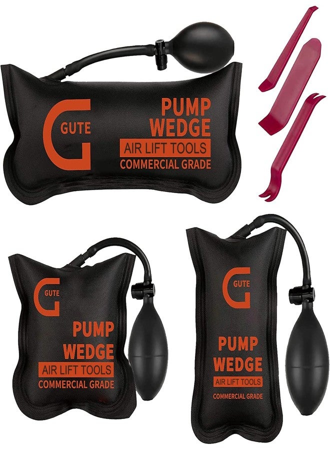 Gute Air Wedge Bags Pump, 3Pack Commercial Inflatable Air Wedges Pump Tool,Air Wedge Bag Tool-Professional Leveling Kit for Variety of Jobs. 300 LB Rating (3Sizes) - Image 1