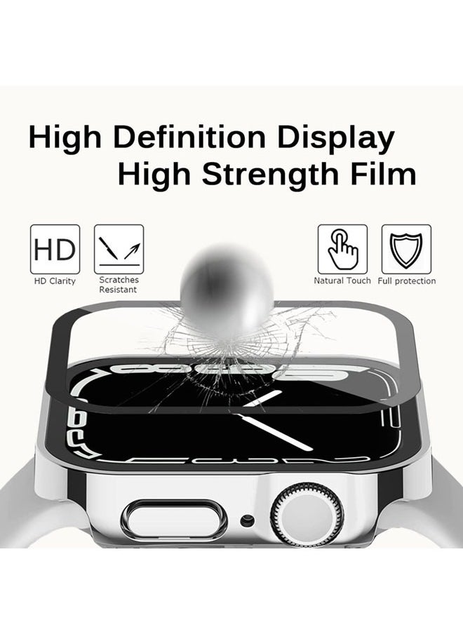 Apple Watch Series 7/8/9 Waterproof Case with Screen Protector Tempered Glass Water-Resistant Shockproof Protective Case (45mm, Clear)
