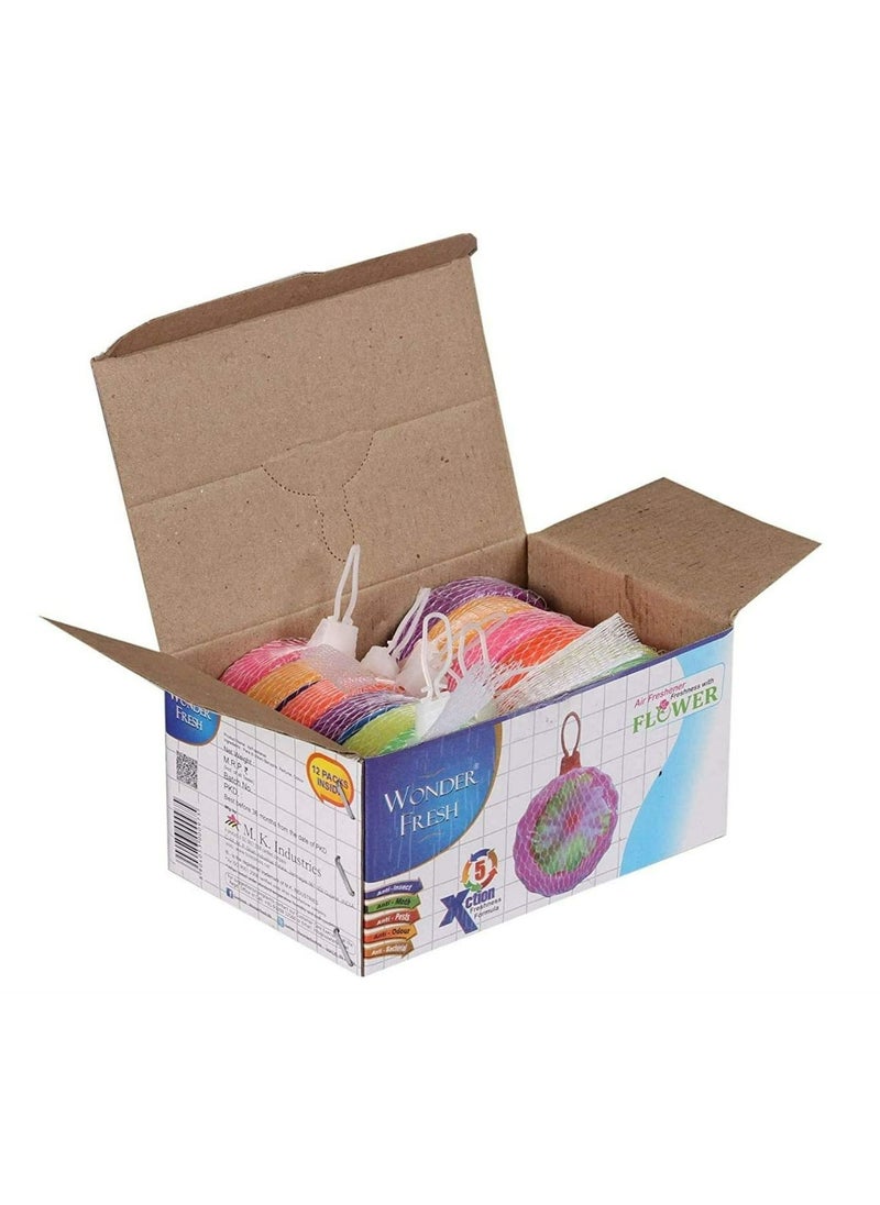 WONDER FRESH - WONDER FRESH Air freshener Flowers block for Toilet and Bathroom car 60 GM Each Pack of 12 Pcs - Image 1