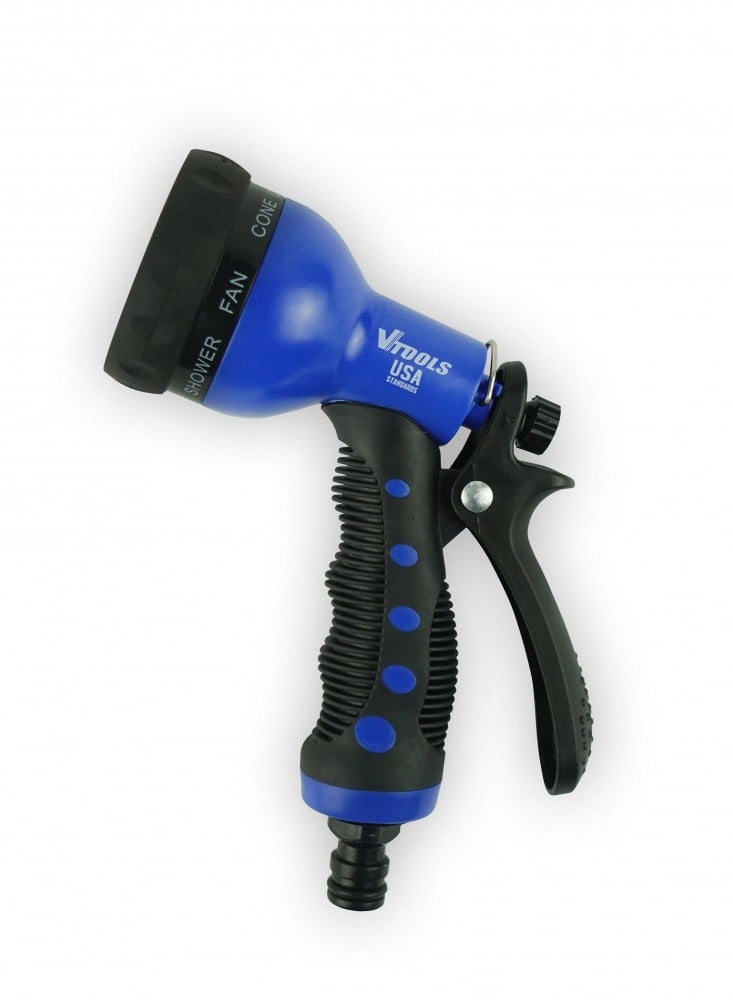 في تولز فوهة خرطوم بلاستيكية 7 أنماط سقي قابلة للتعديل مناسبة لسقي العشب والحديقة - Image 1