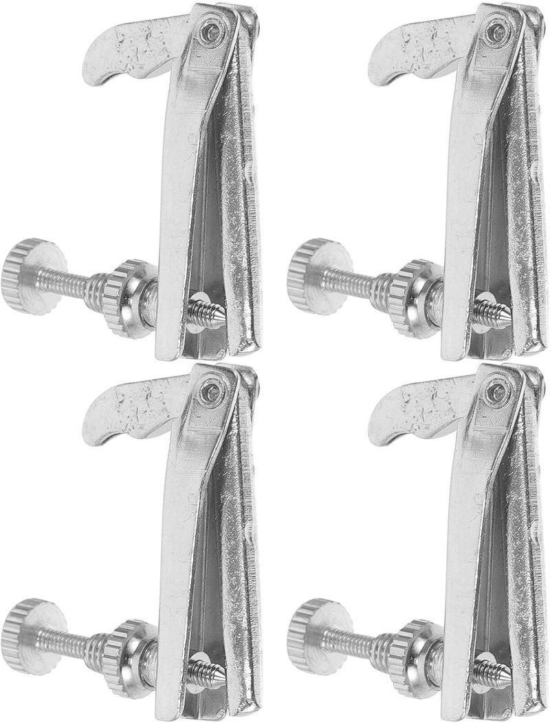 4pcs Zinc Alloy Violin Fine Tuners for Violins String Adjuster Replacement Professional with Stylish Silver Finish - Image 1