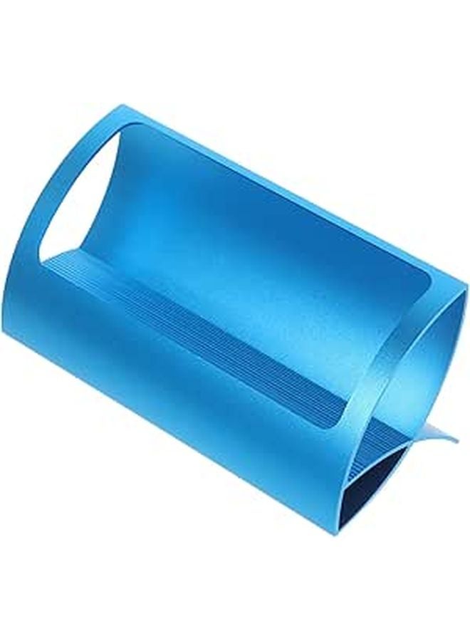 Blue Aluminum Business Card Holder Single Slot Desk Stand For Office Organization - Image 1