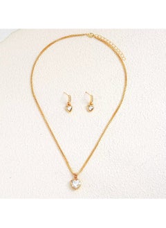 Huitich Elegant Heart Crystal Jewelry Set Necklace & Earrings for Women  - Image 2
