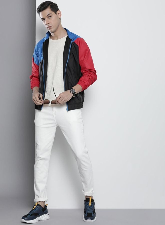 The Indian Garage Co Men Regular Fit Printed Round Neck Long Sleeves Windcheater - Image 4