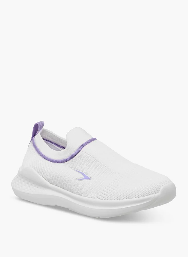 Dash Textured Slip-On Sports Shoes with Pull Tab