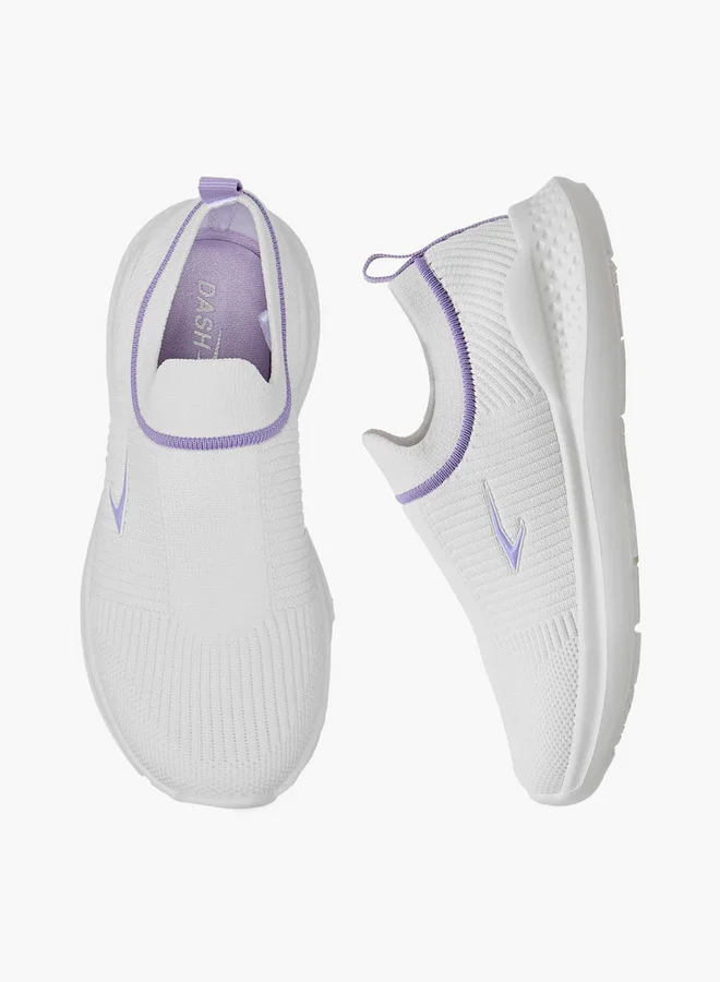Dash Textured Slip-On Sports Shoes with Pull Tab