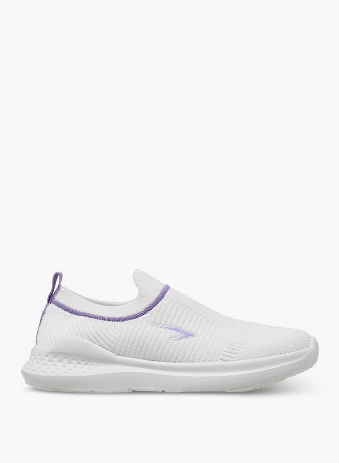Dash Textured Slip-On Sports Shoes with Pull Tab  - Image 3