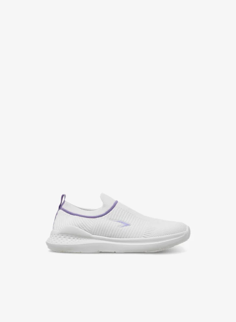 Dash Textured Slip-On Sports Shoes with Pull Tab