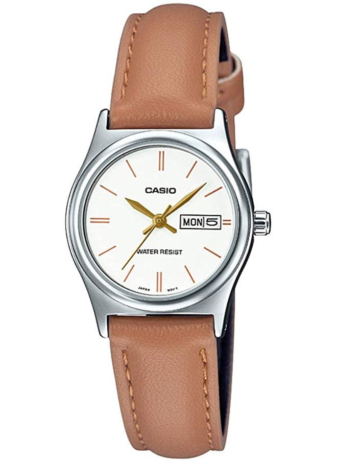 CASIO - Leather Analog Watch LTP-V006L-7B2UDF - Image 1