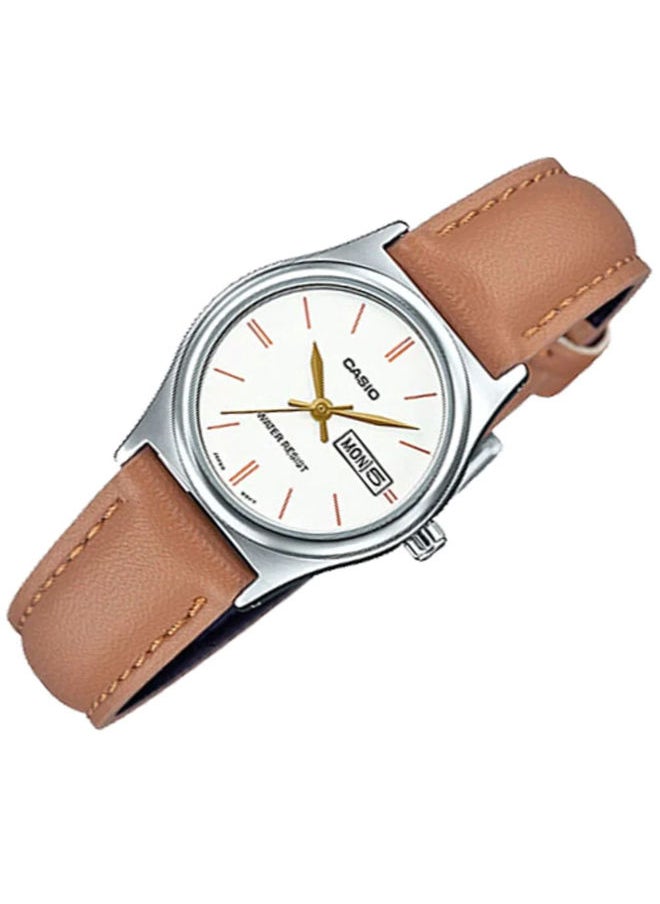 CASIO - Leather Analog Watch LTP-V006L-7B2UDF - Image 1
