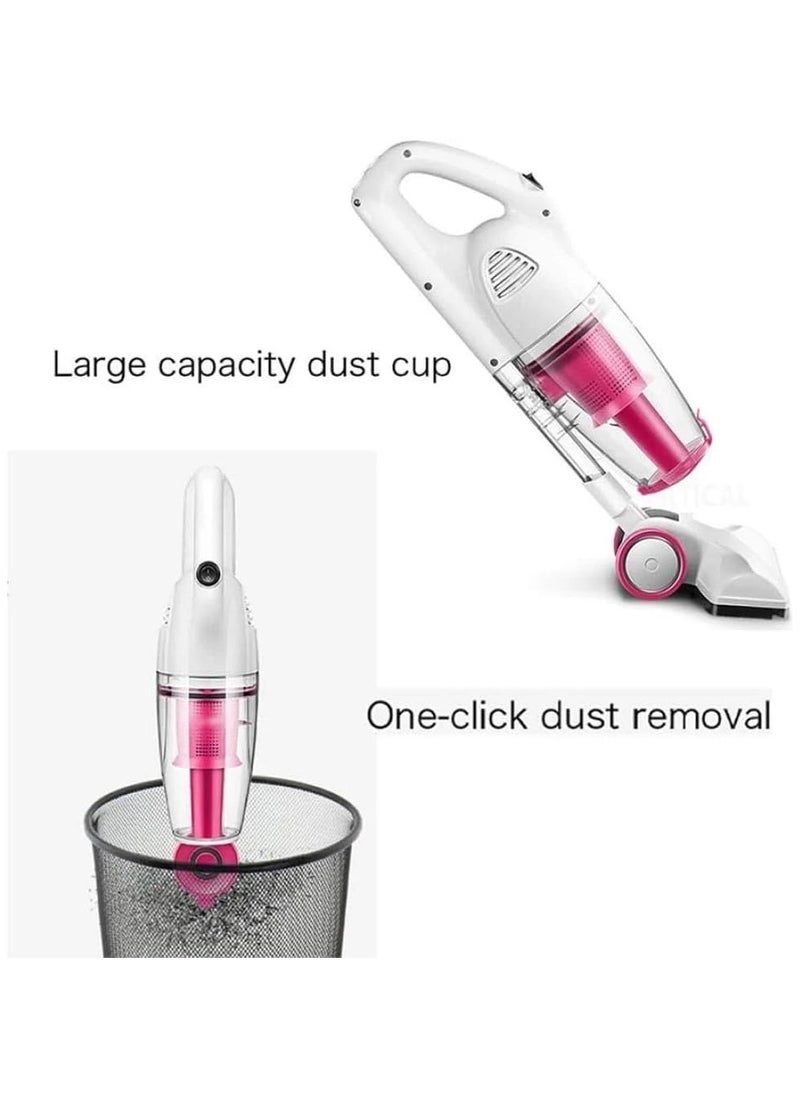 Denx 2-in-1 Handheld Vacuum Cleaner – 600W, Large Dust Capacity, Red & Black  - Image 4