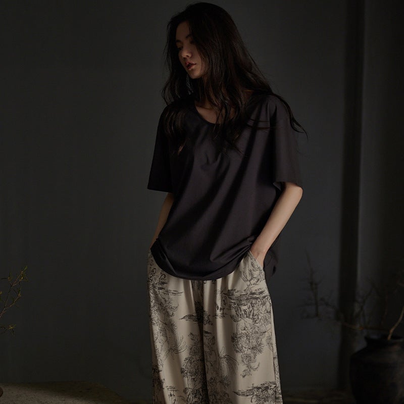 Women's Modal Pajama Set Short Sleeve Summer - Image 4